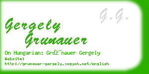 gergely grunauer business card